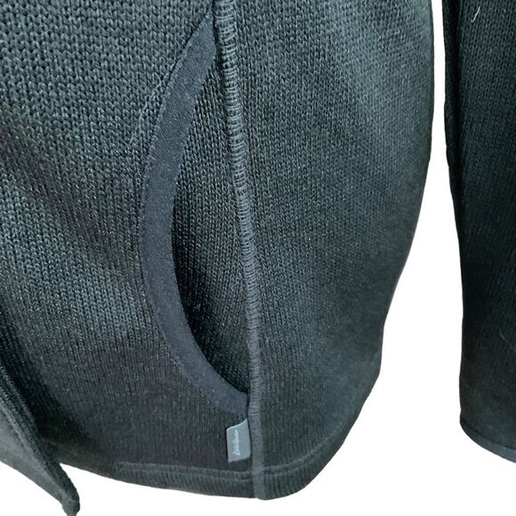 Eddie Bauer Black Double Breasted Collared Long Sleeve Sweater Size M - Picture 5 of 11